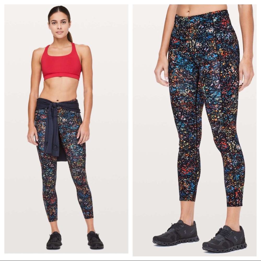 Lululemon Fast & Free 7/8 Floral Leggings 2